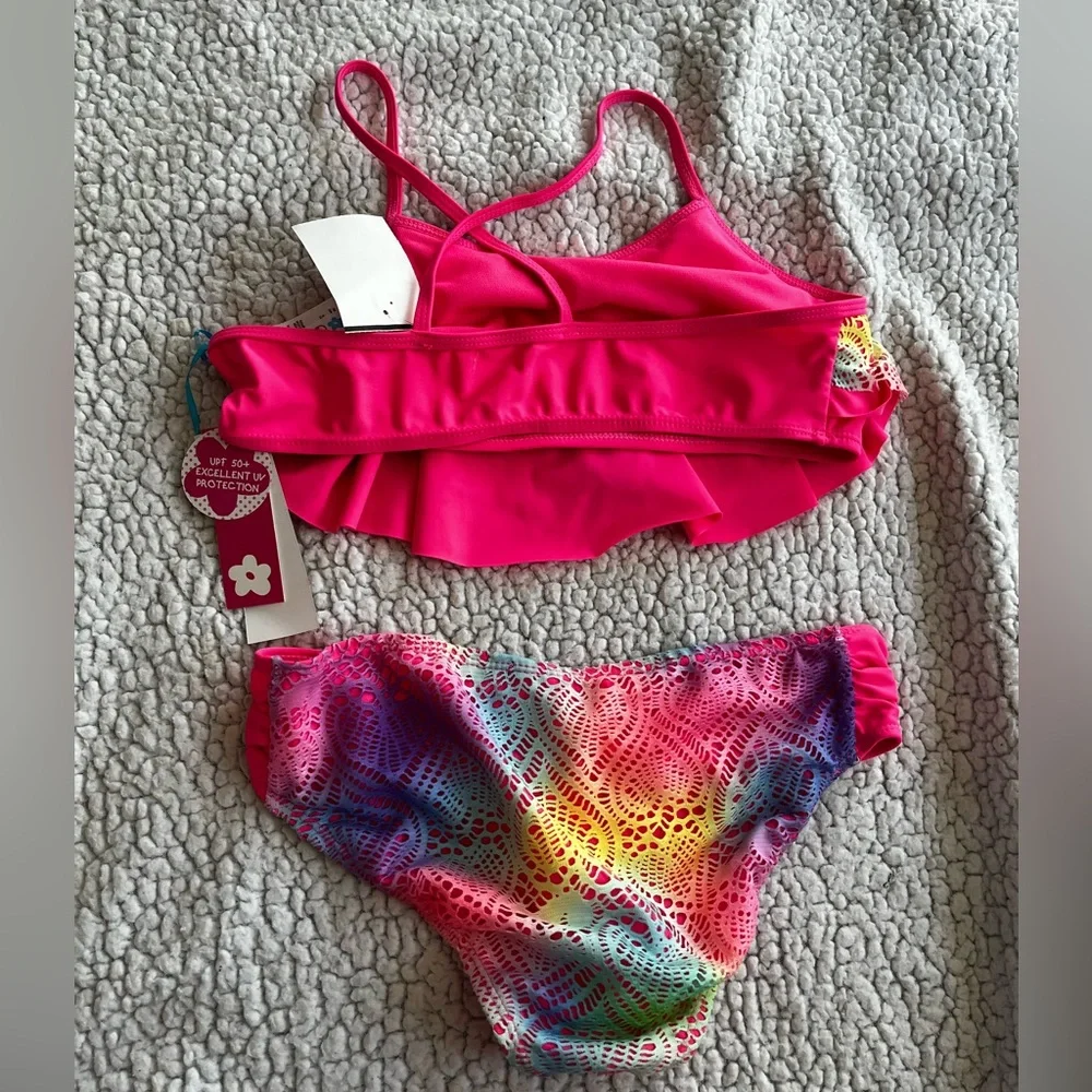 NWT - Limited Too - Girls Size 14/16 - Pink Tie-Dye Bikini Swimsuit